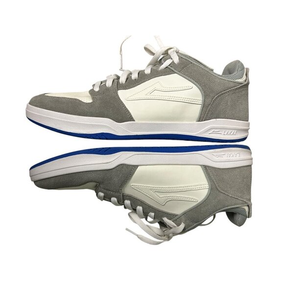 Lakai Telford Low Mens Skate Shoes Size 12 Gray & White Suede & Mesh *Read - Picture 10 of 15